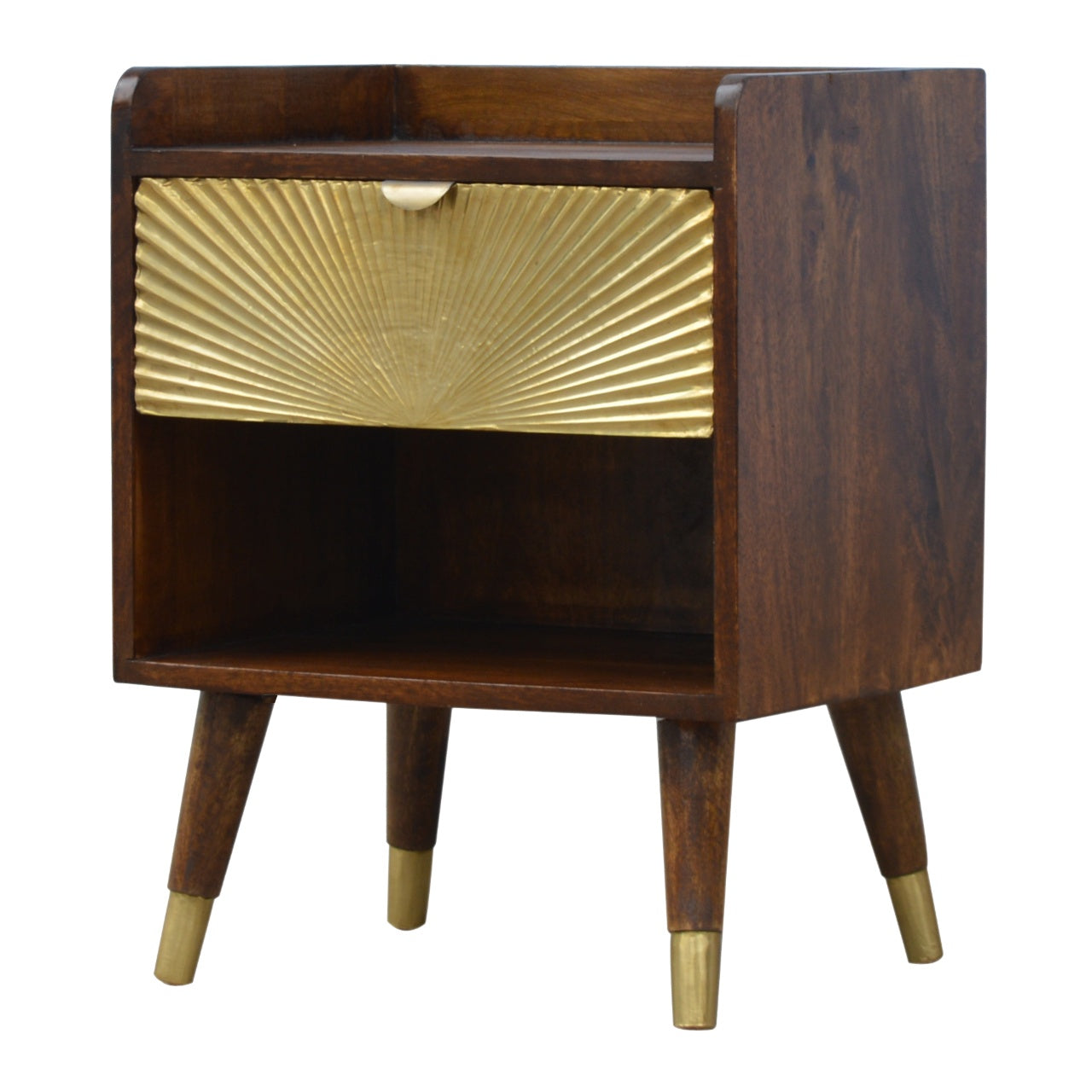 Merano Gold Drawer Bedside Table