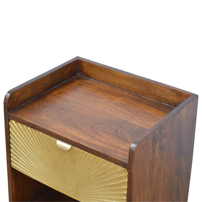 Merano Gold Drawer Bedside Table