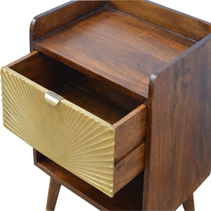 Merano Gold Drawer Bedside Table