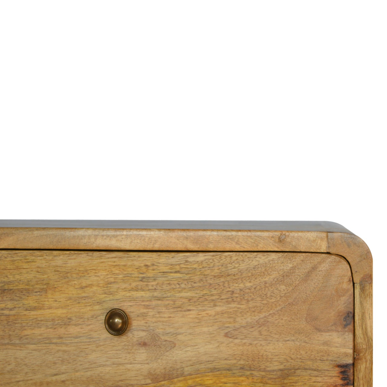 Gradara Natural Oak Mango Wood 2 Drawer Floating Bedside Table