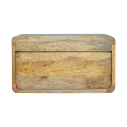 Gradara Natural Oak Mango Wood 2 Drawer Floating Bedside Table