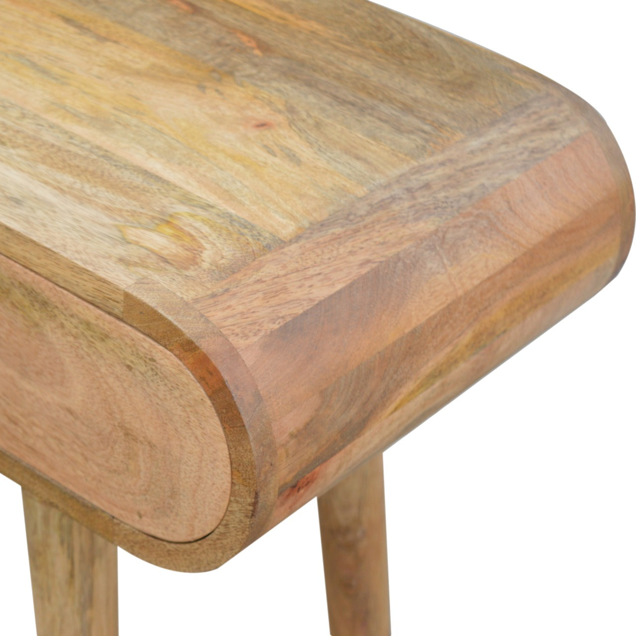 Florence Oval 2 Drawer Natural Mango Wood Console Table