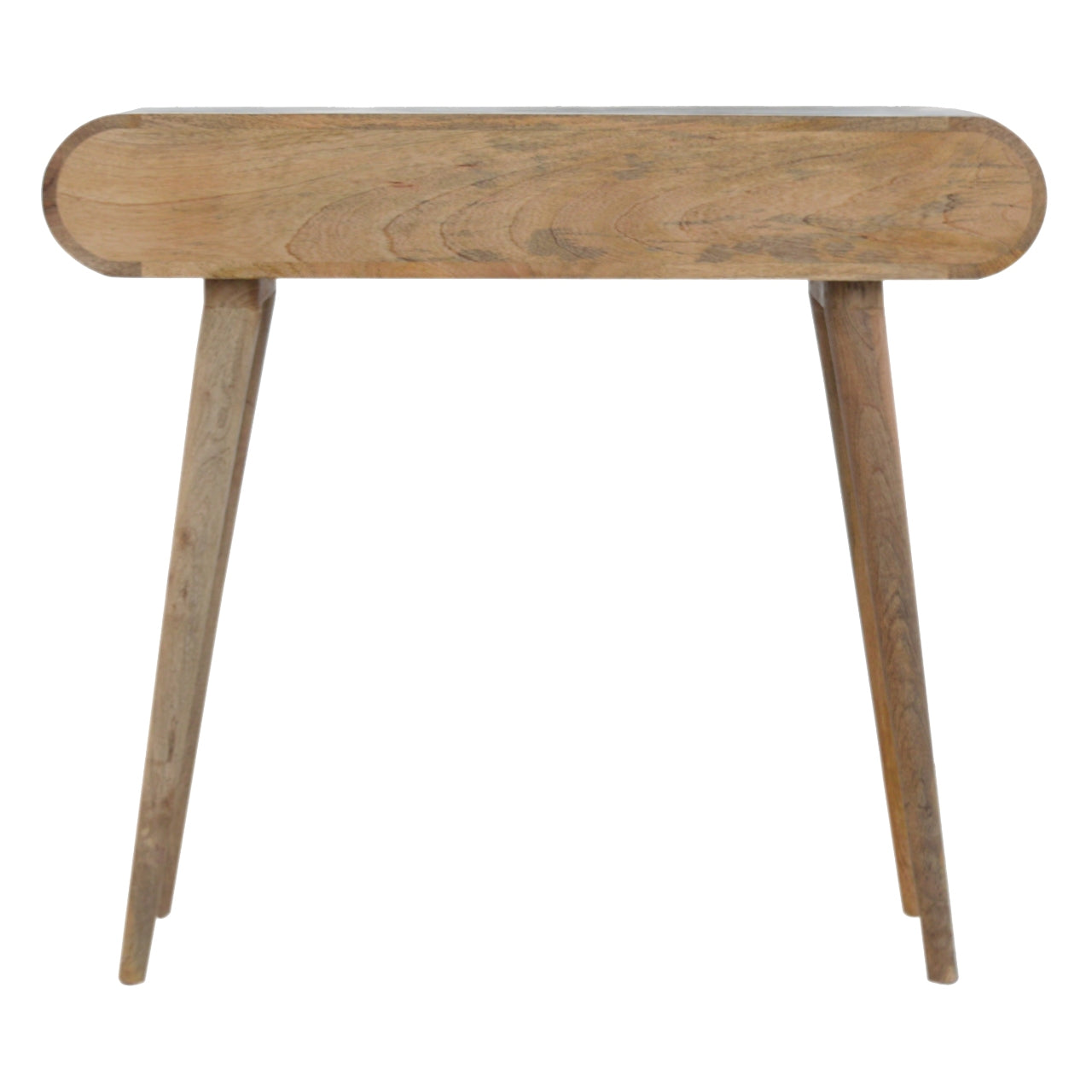Florence Oval 2 Drawer Natural Mango Wood Console Table