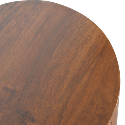 Bellagio Chestnut Mango Wood Oval Console Table with Drawer
