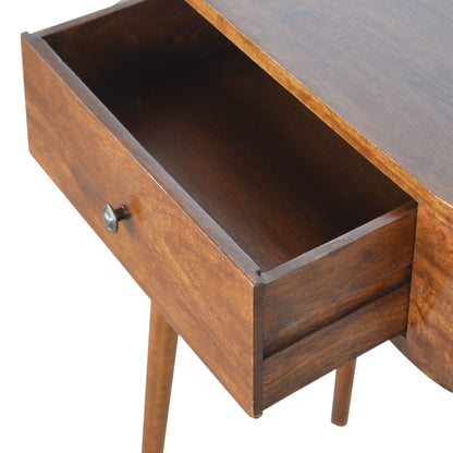 Bellagio Chestnut Mango Wood Oval Console Table with Drawer