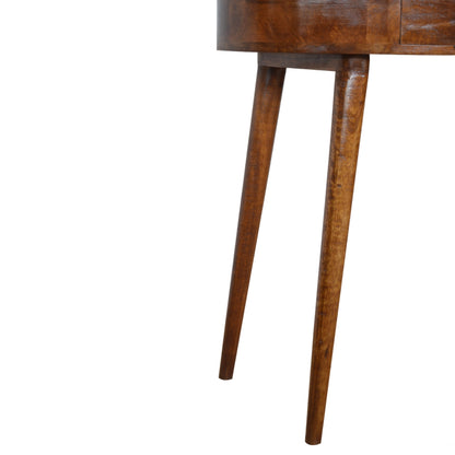 Bellagio Chestnut Mango Wood Oval Console Table with Drawer