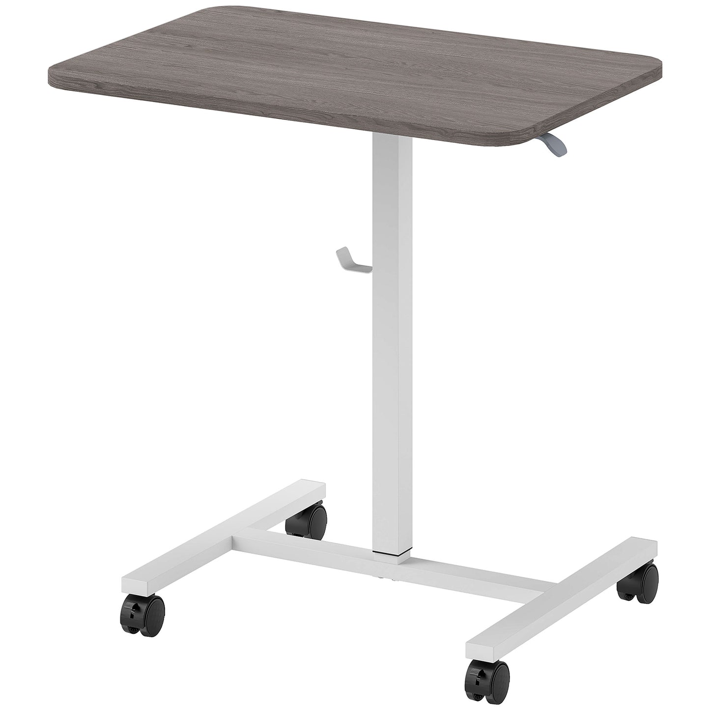 Torael White And Grey Adjustable Laptop Stand Desk