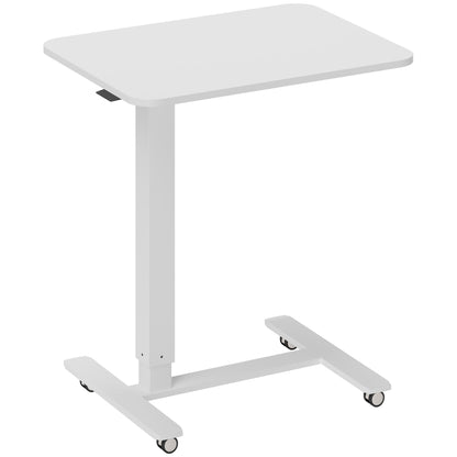 Nelone White Laptop Stand Adjustable Standing Desk On Wheels
