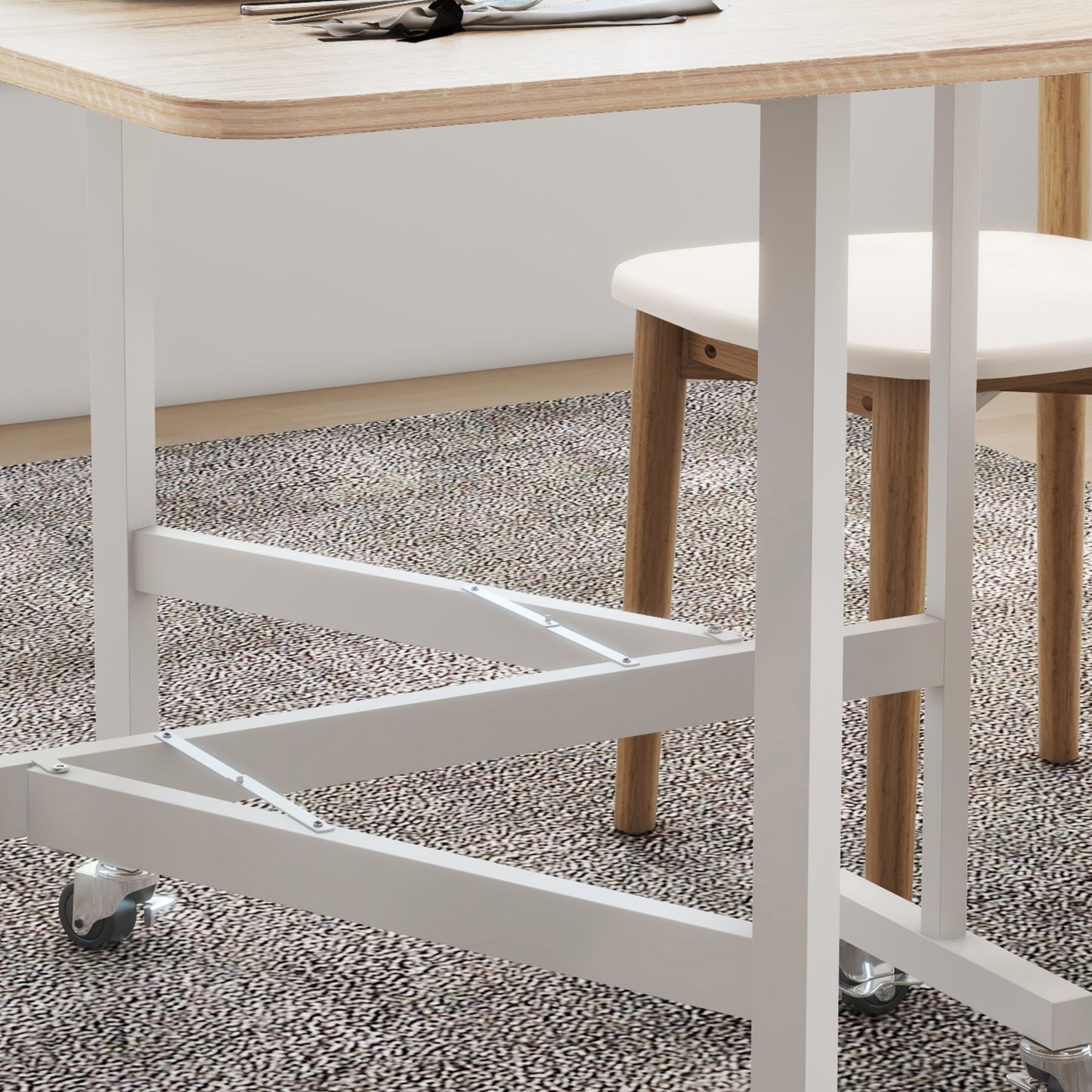 Senaba Wooden Oak Drop Leaf Dining Table Seating 4 To 6