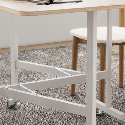 Senaba Wooden Oak Drop Leaf Dining Table Seating 4 To 6