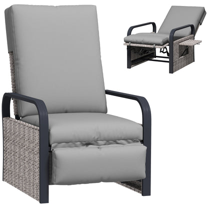 Tanaffi Rattan Grey Reclining Outdoor Armchair