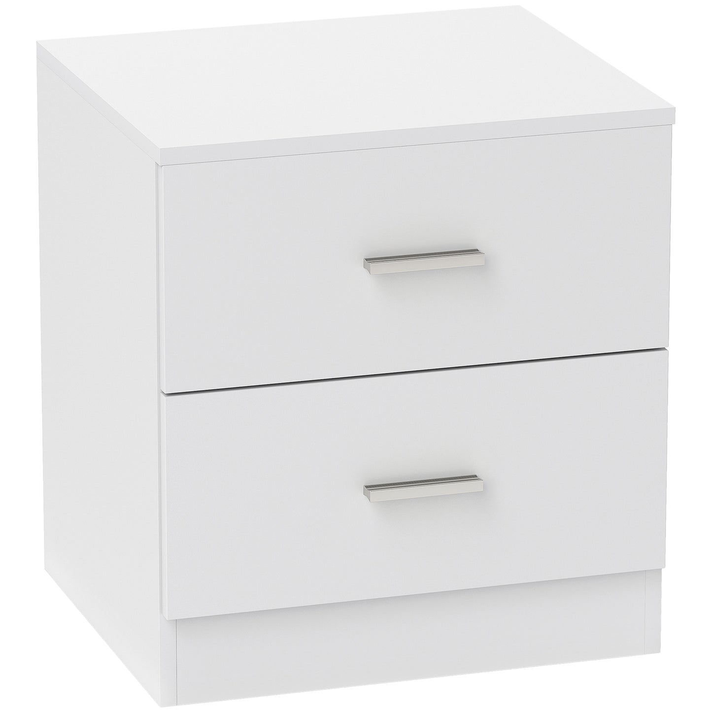 Kefa Yoka White Modern Bedside Table With 2 Drawer Storage