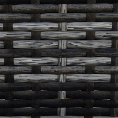 Kadone Halu Rattan Grey Square Outdoor Footstool With Cushioned Top
