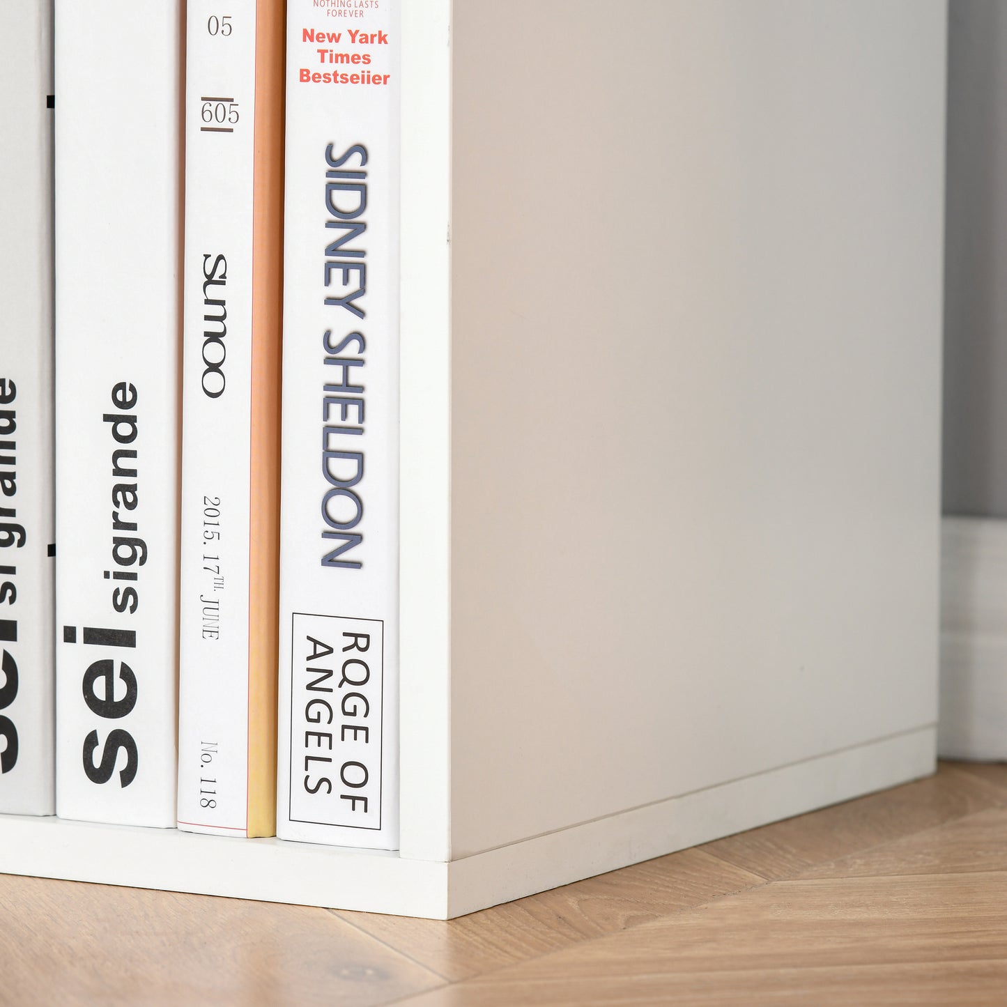 Veniha Nozi Wood White 6 Cube Storage Bookcase