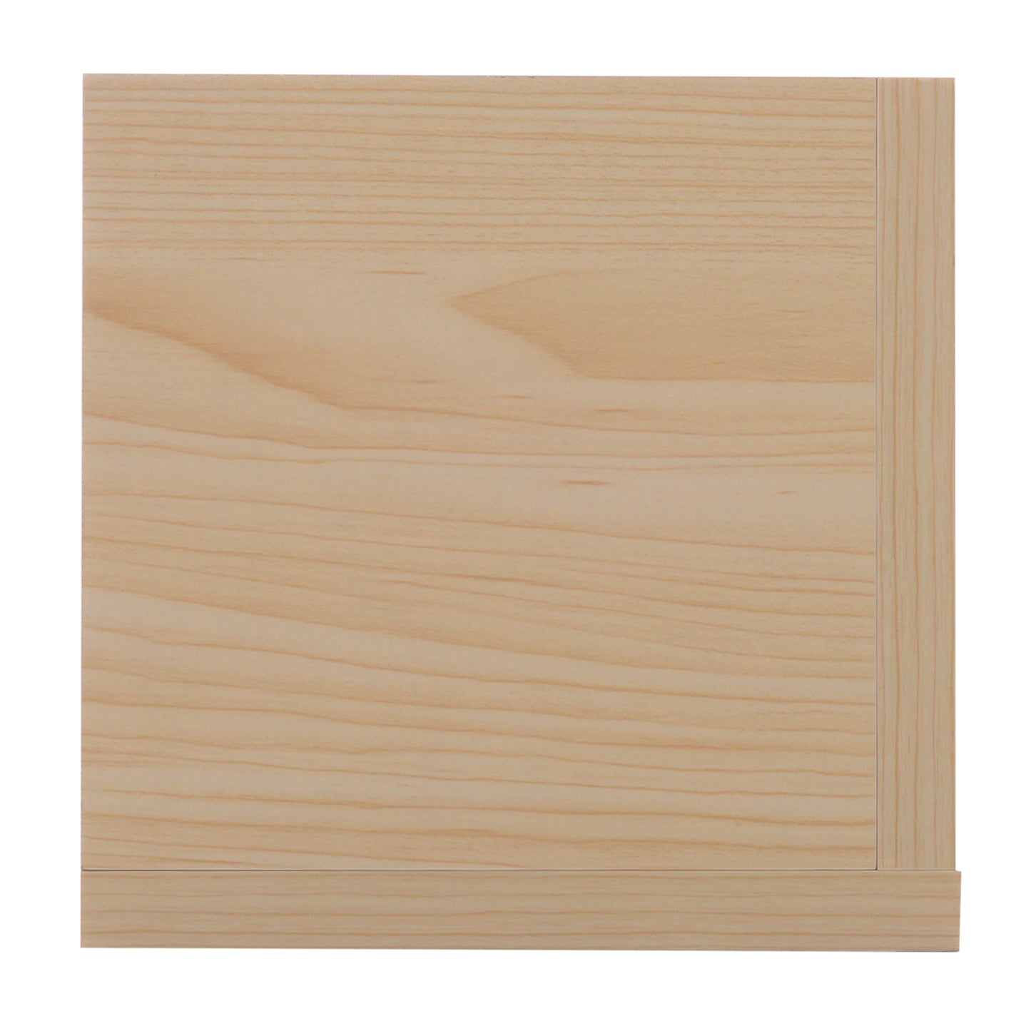 Zika Coke Wood Natural Finish Set Of 2 Wall Mounted Media Storage Racks With Cube Shelves