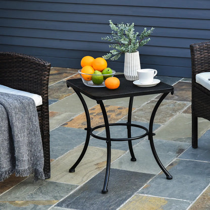 Aritte Metal Black Square Outdoor Bistro Table 45 x 45 x 50cm