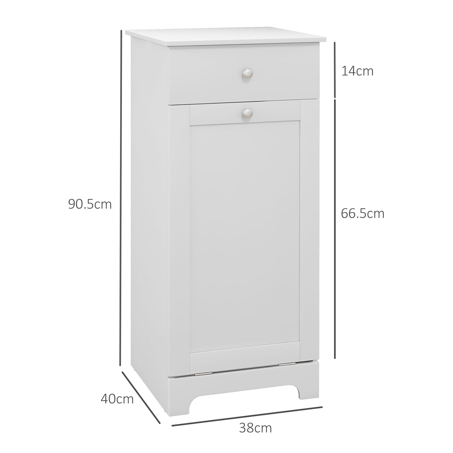 Fala White Single HamFauxr Laundry Storage Cabinet