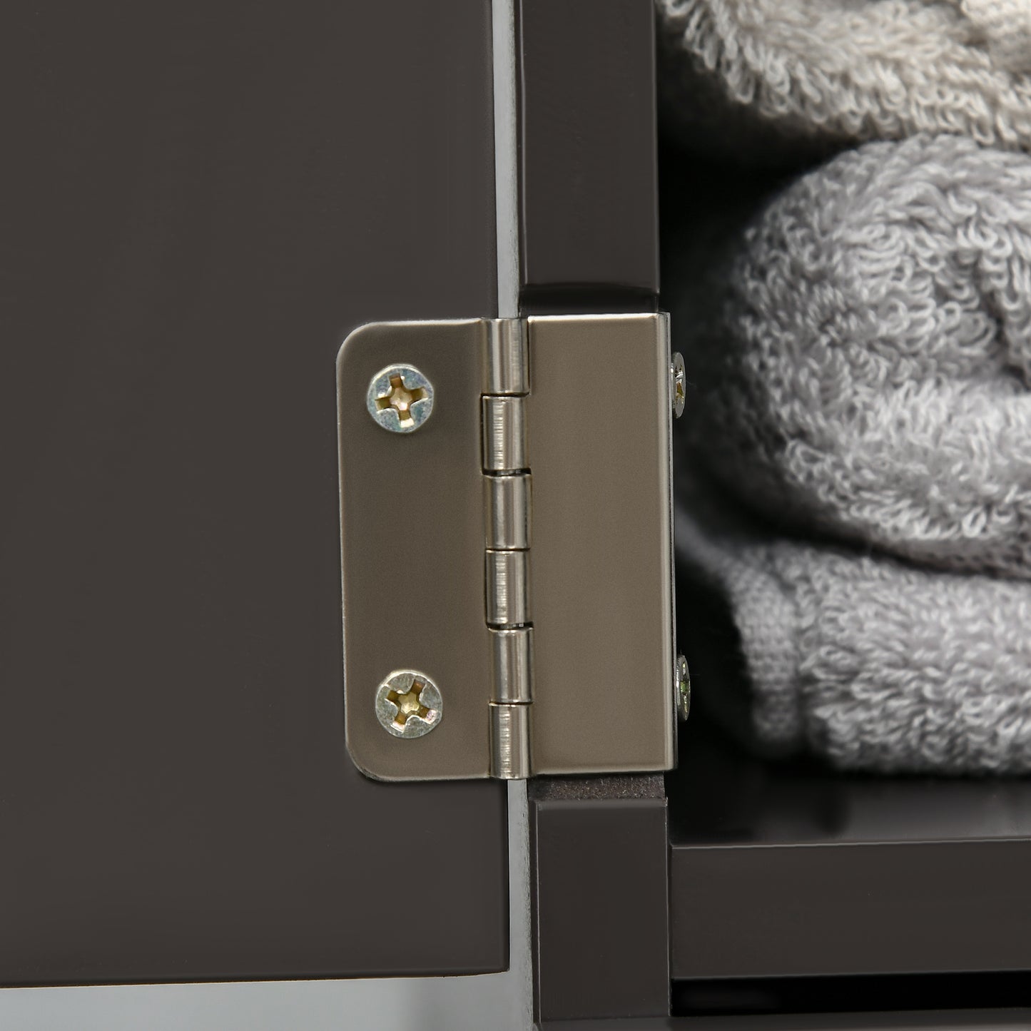 Dolo Suma Slim Freestanding Bathroom Storage Cabinet With Shelves And Drawers In Brown