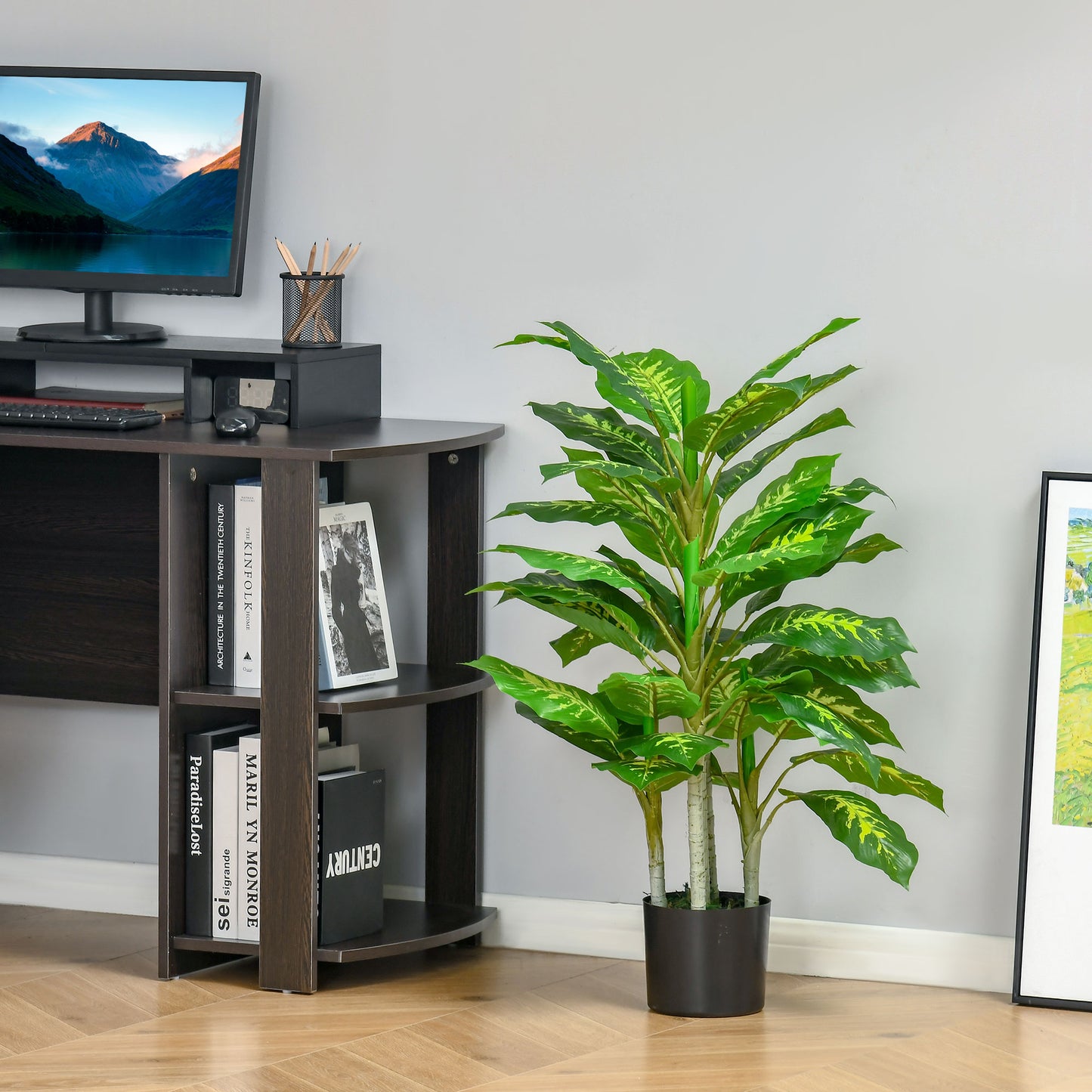 Sumi Lono Set Of 2 Artificial Evergreen Style Trees Supplied In Nursery Pots Green
