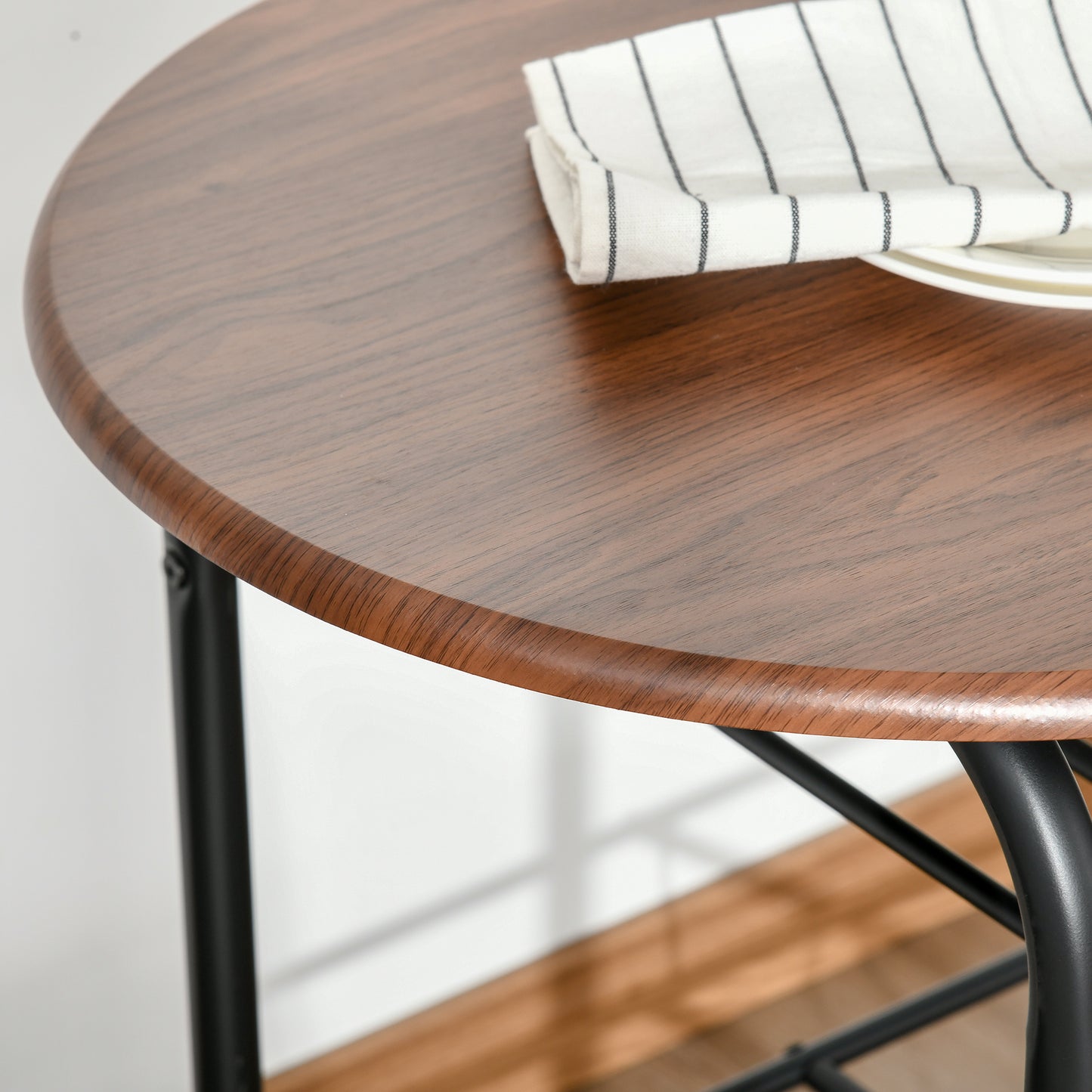 Vidiba Wooden Natural 3 Piece Compact Dining Set