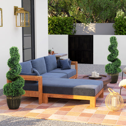 Kayoyo Set Of 2 Artificial Spiral Boxwood Topiary Trees For Decorative Placement