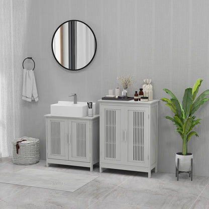 Rosotto Modern Freestanding Bathroom Floor Storage Cabinet In Grey