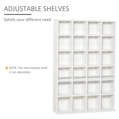 Kerire Wood White Adjustable CD Storage Unit