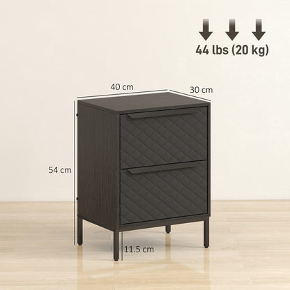 Nomiba Metal Black 2 Fabric Drawer Storage Dresser
