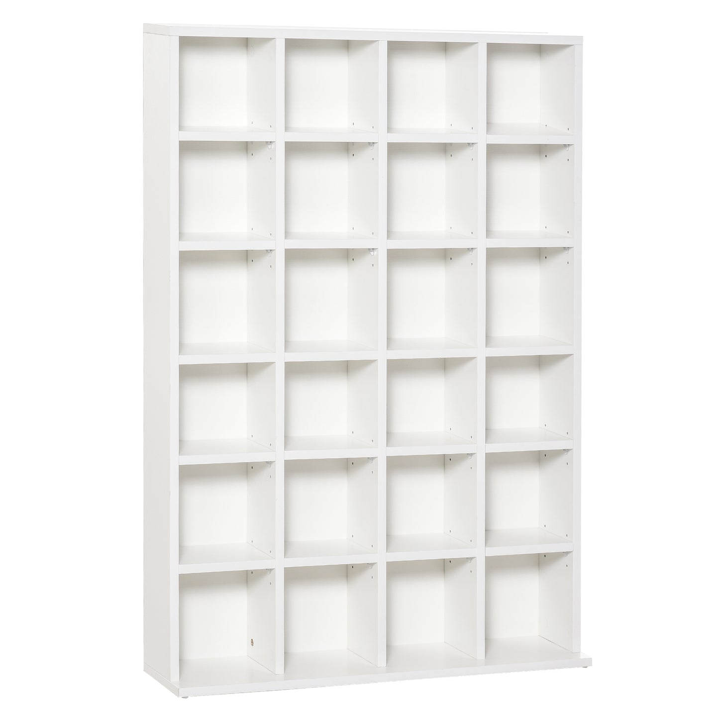 Kerire Wood White Adjustable CD Storage Unit