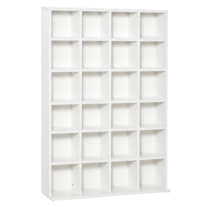 Kerire Wood White Adjustable CD Storage Unit