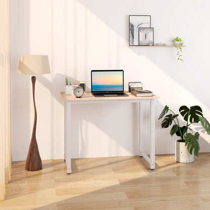Raha 100cm White Metal Frame Writing Desk
