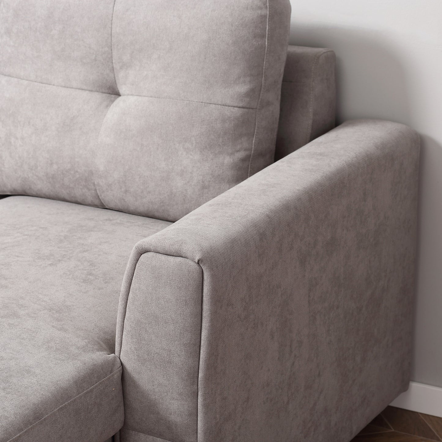 Kaba Fabric Light Grey 3 Seater Sofa Bed With Hidden Storage