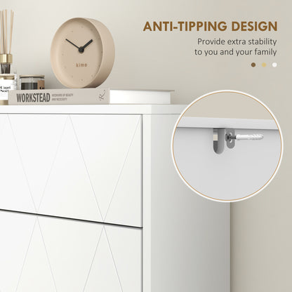 Molari Doha Wooden White Narrow Shoe Cabinet With 2 Flip Drawers