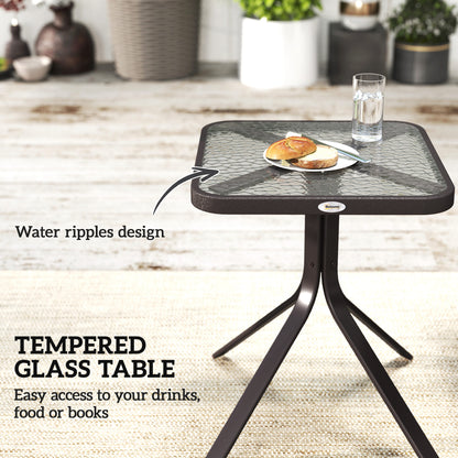Banafa Outdoor Glider Rocking Bistro Set With 2 Chairs And Matching Table Grey