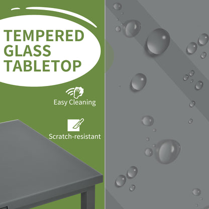 Soroke 6 Seater Aluminium Grey Extendable Outdoor Dining Table