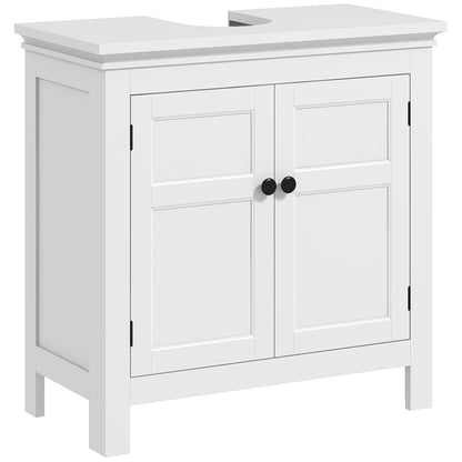 Maelna Compact Bathroom Storage Cabinet With U Cut Out White 15x20cm