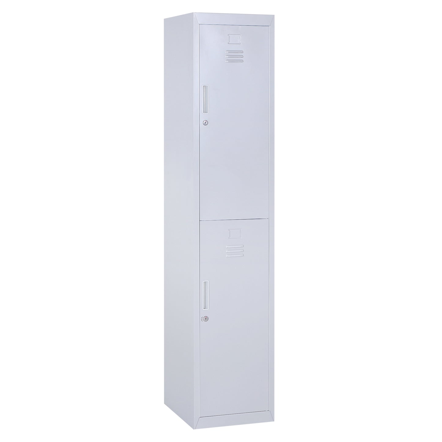 Marino 180cm Light Grey Metal Tall Locker Storage Cabinet With Internal Shelves