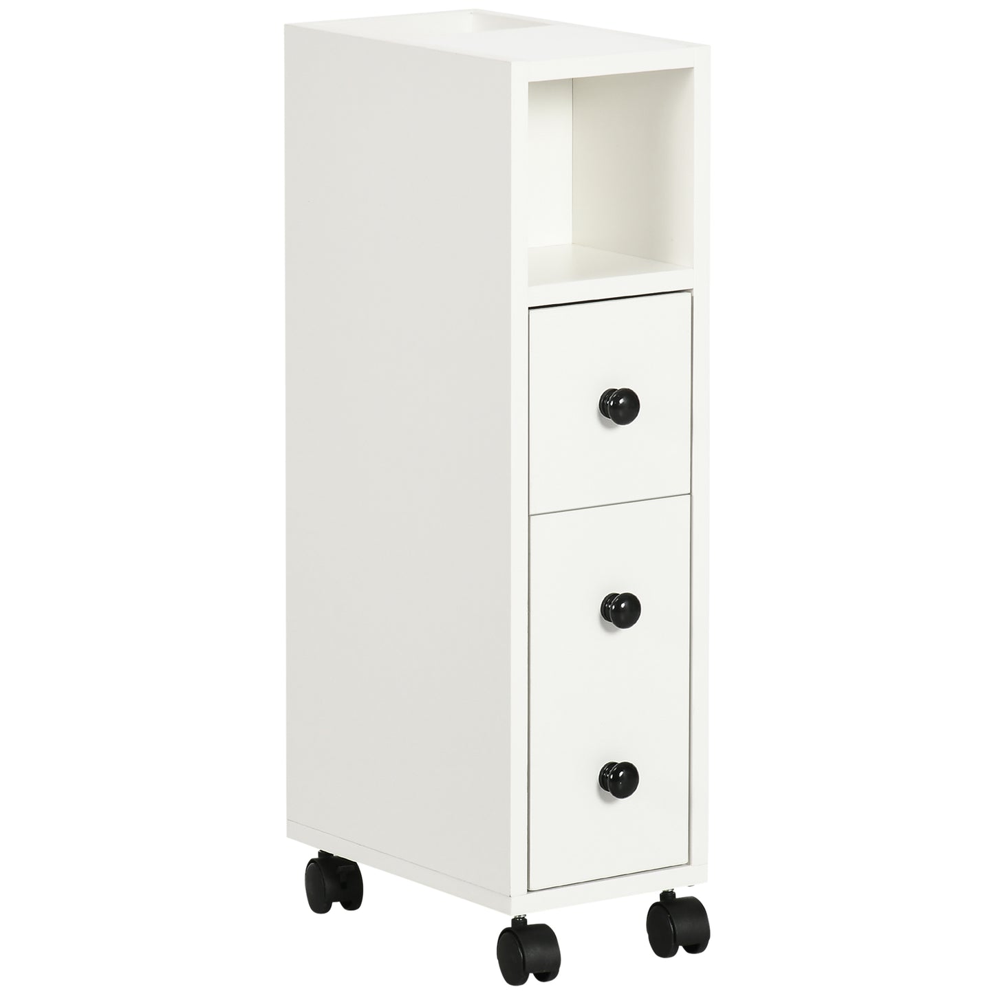 Toveka Slimline Bathroom Storage Cabinet In White
