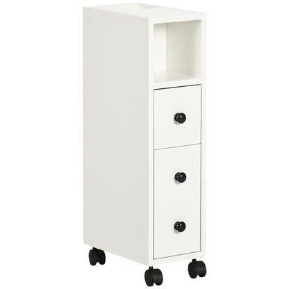 Toveka Slimline Bathroom Storage Cabinet In White