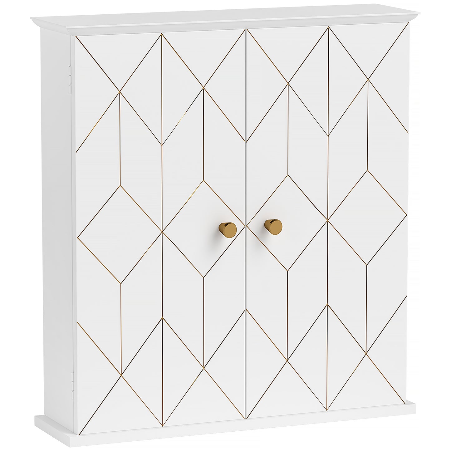 Loredi Wall Mounted Bathroom Medicine Cabinet With Adjustable Shelves White