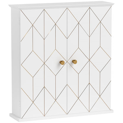 Loredi Wall Mounted Bathroom Medicine Cabinet With Adjustable Shelves White