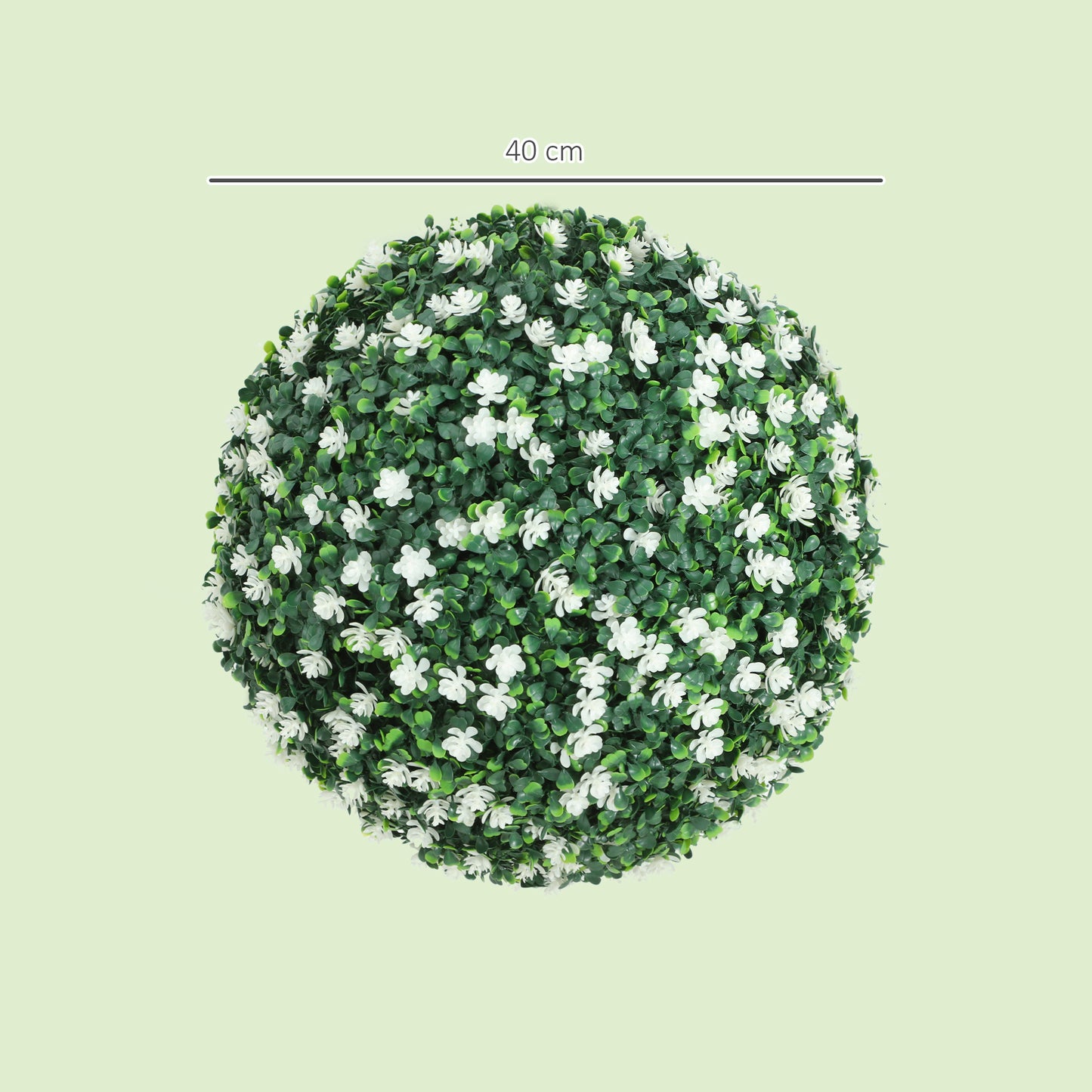 Radi Set Of 2 Artificial Boxwood Ball Plants In White Finish