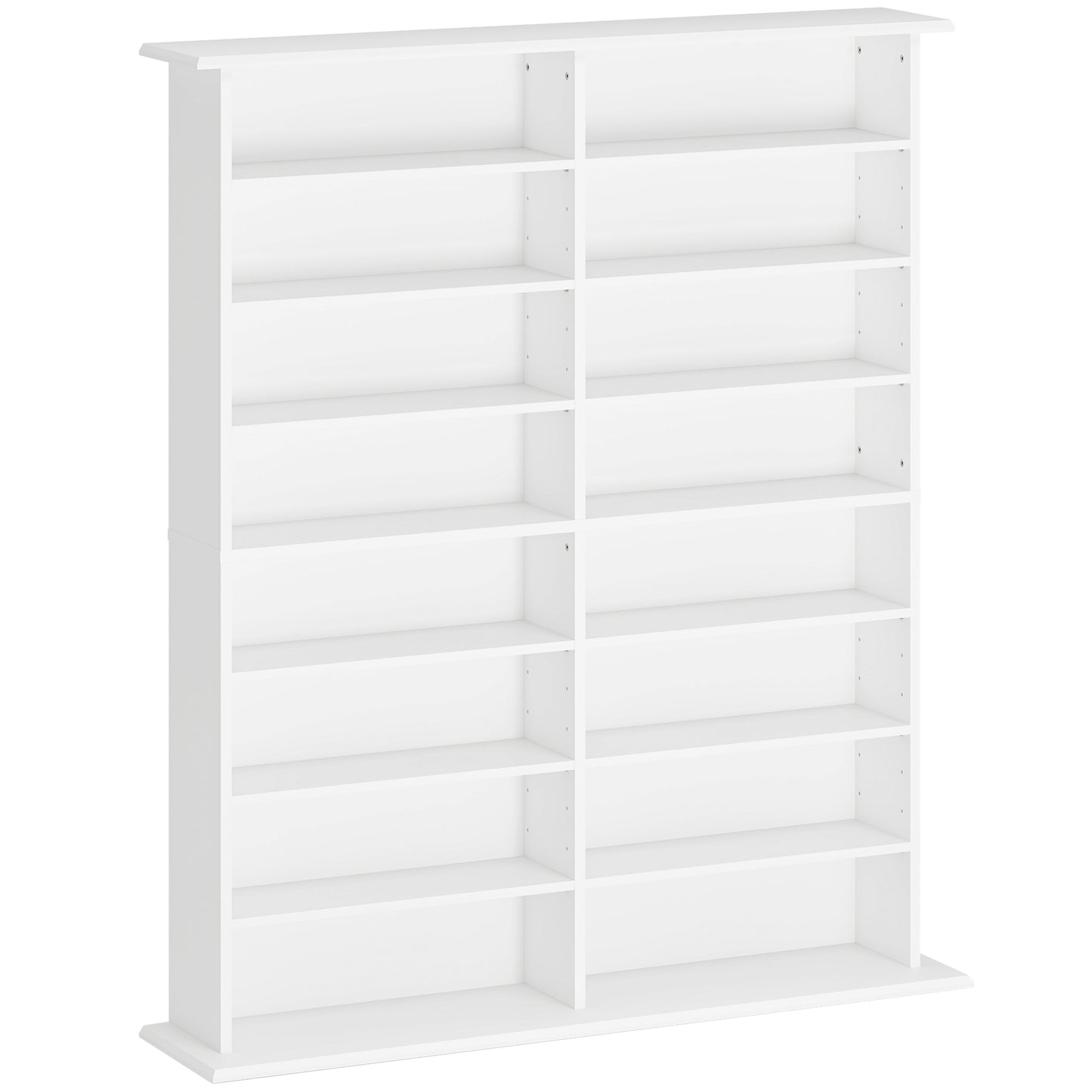Nedoro Fasa Wood White 6teen Compartment Media Storage Shelf
