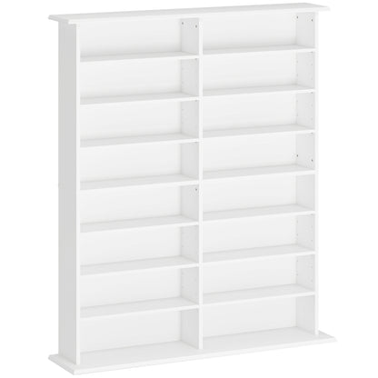 Nedoro Fasa Wood White 6teen Compartment Media Storage Shelf