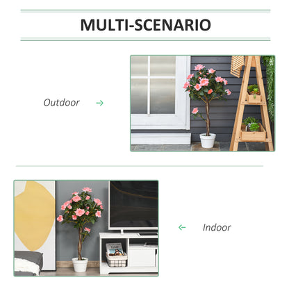 Lizi Dimo Set Of 2 Artificial Pink Rose Floral Plants In Pots H8 90cm