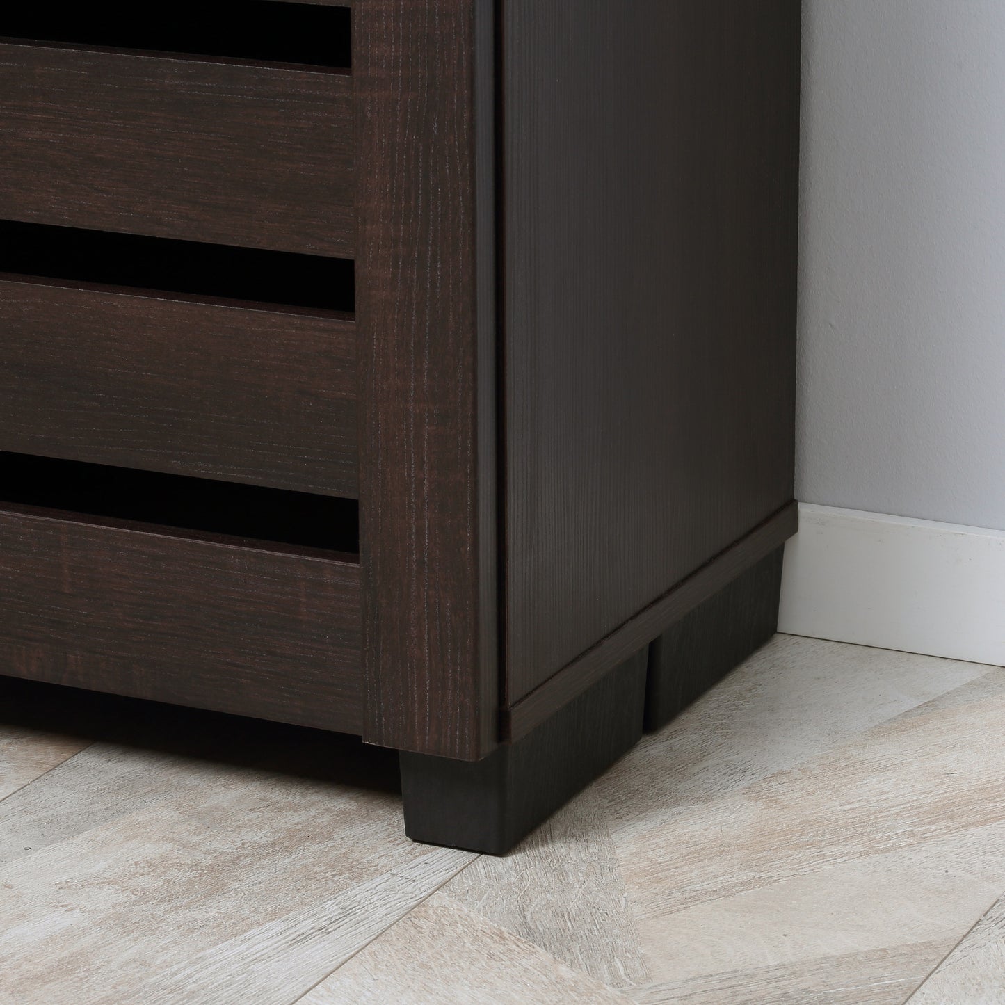 Fiseyo Wooden Wood Effect Shoe Storage Cabinet For 15 Pairs