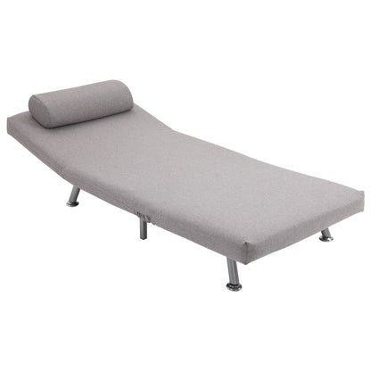 Kano Fabric Grey Adjustable Back Futon Style Sofa Chair
