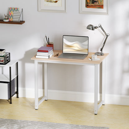 Raha 100cm White Metal Frame Writing Desk