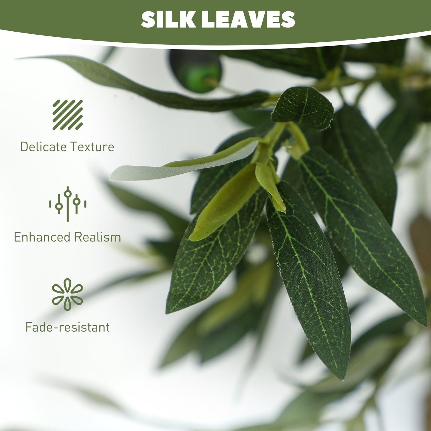 Vakese Pair Of Artificial Olive Style Trees With Silk Leaf Finish