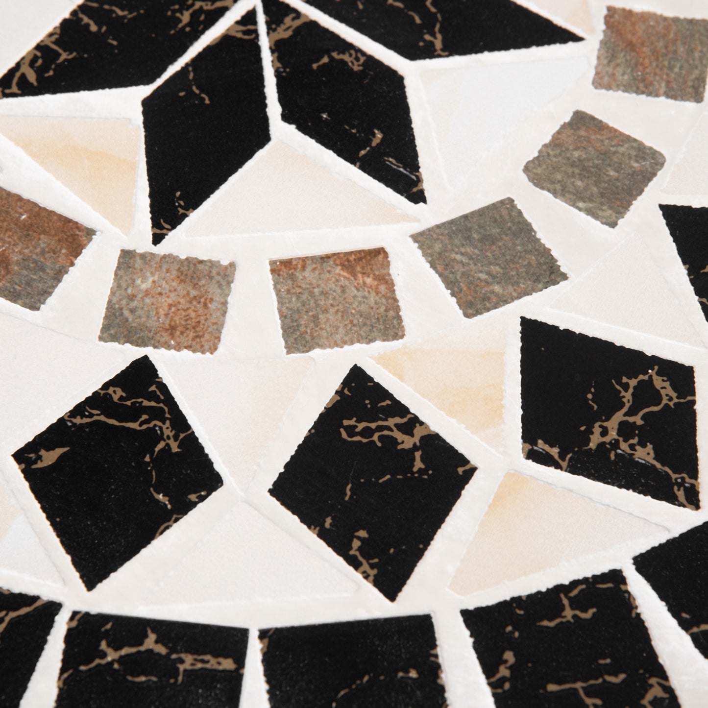 Pamone Metal Black Round Mosaic Outdoor Patio Bistro Table